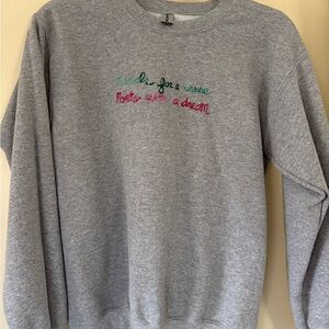 Sweatshirt with Colorful Hand Embroidery